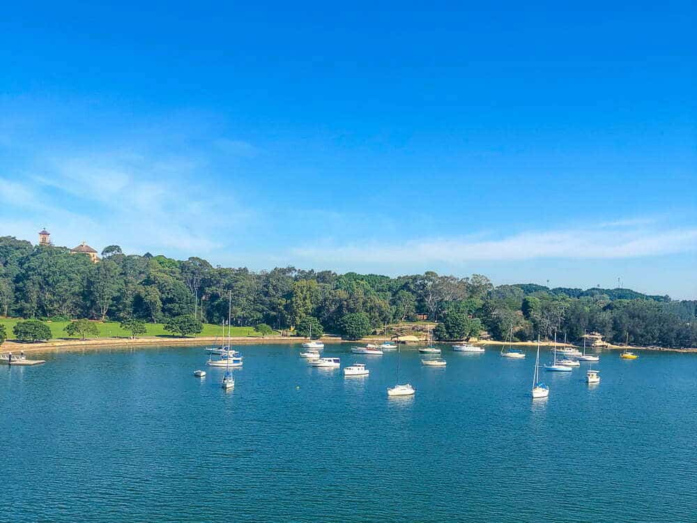 Boats on the water of Canada Bay