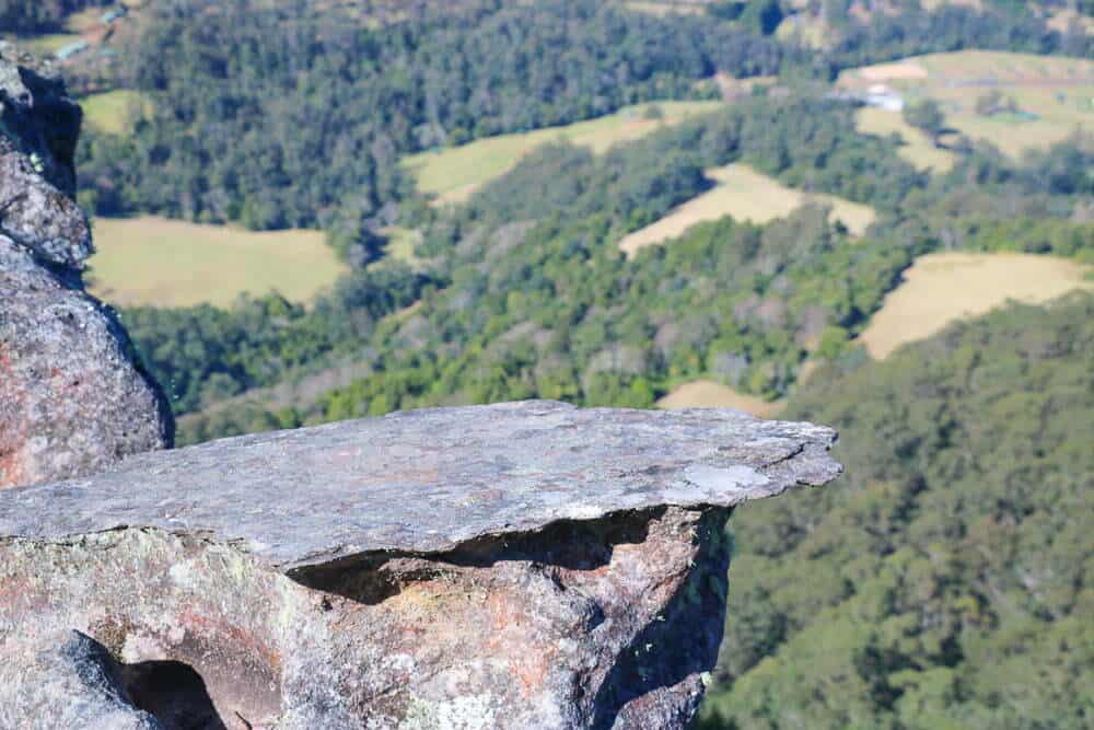 A rock shaped like a table-top