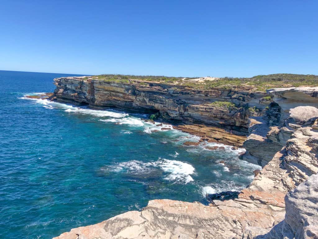 A cliff edge where the ocean meets the land