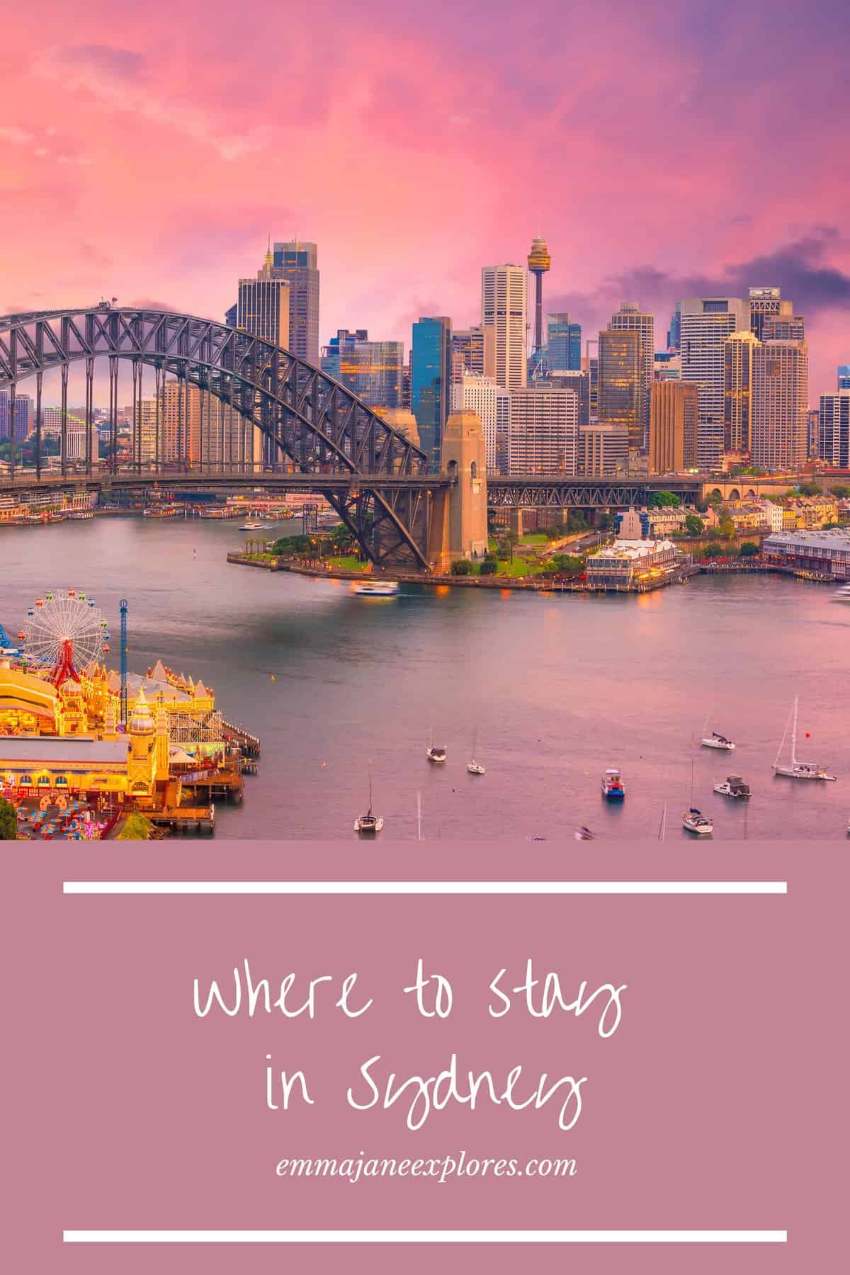 Where to stay in Sydney - Emma Jane Explores