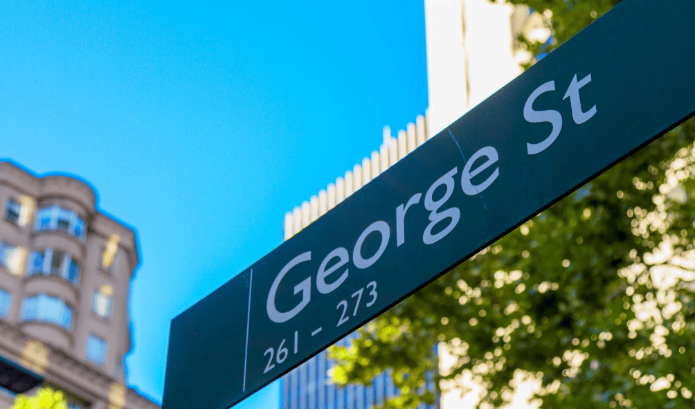 A street sign saying George Street