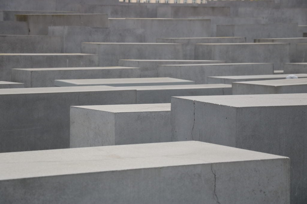 Grey plinths of varying sizes