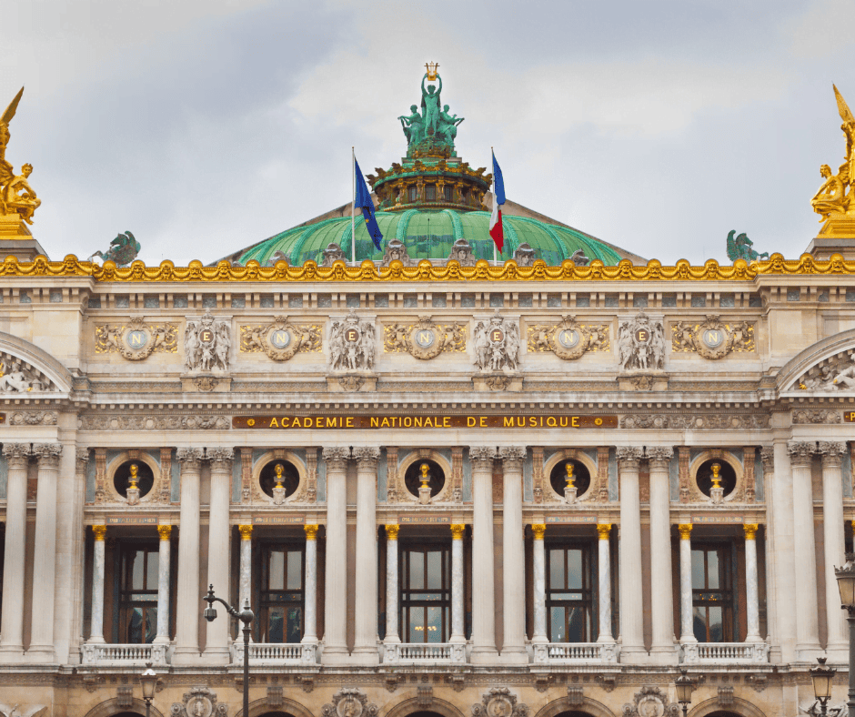 The green and gold roof of the Opera Garnier