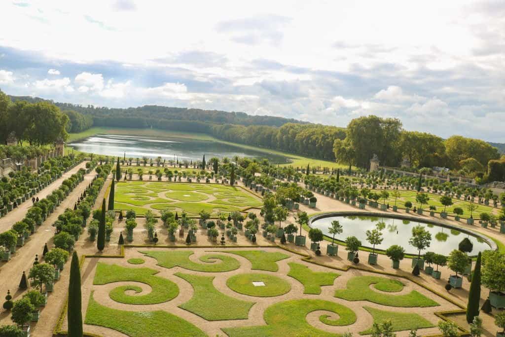 A curated French-style garden