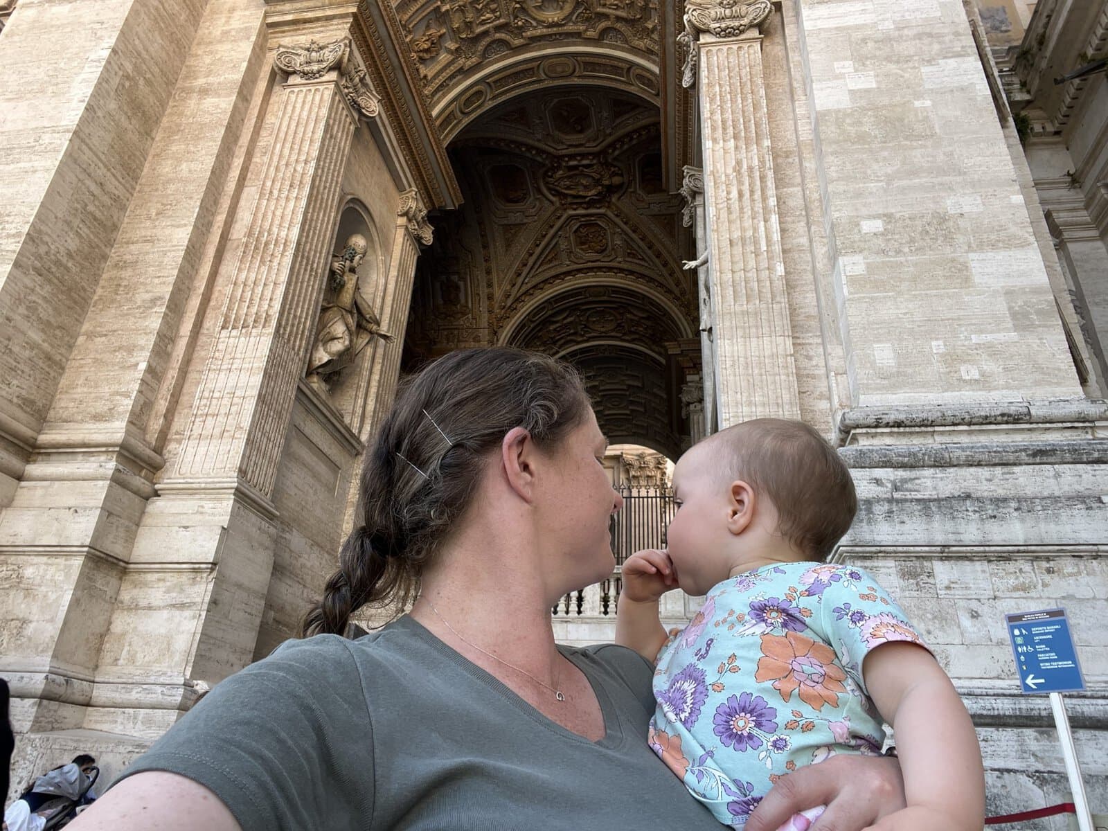 Emma and her baby - Exploring the Vatican with kids