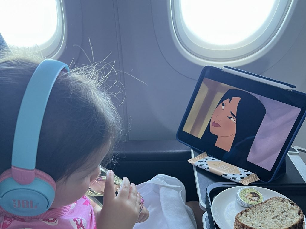 long-haul flight with a baby