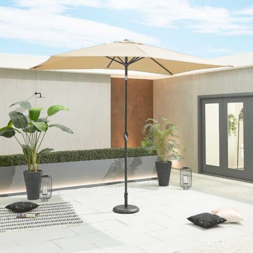 Antigua Grey Frame Aluminium Parasol - 3m x 2m Rectangular