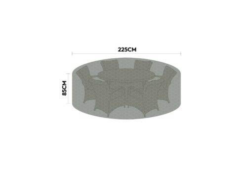 Round patio table set with six chairs, perfect for outdoor dining and gatherings, featuring durable materials and stylish design for Garden and Home use.