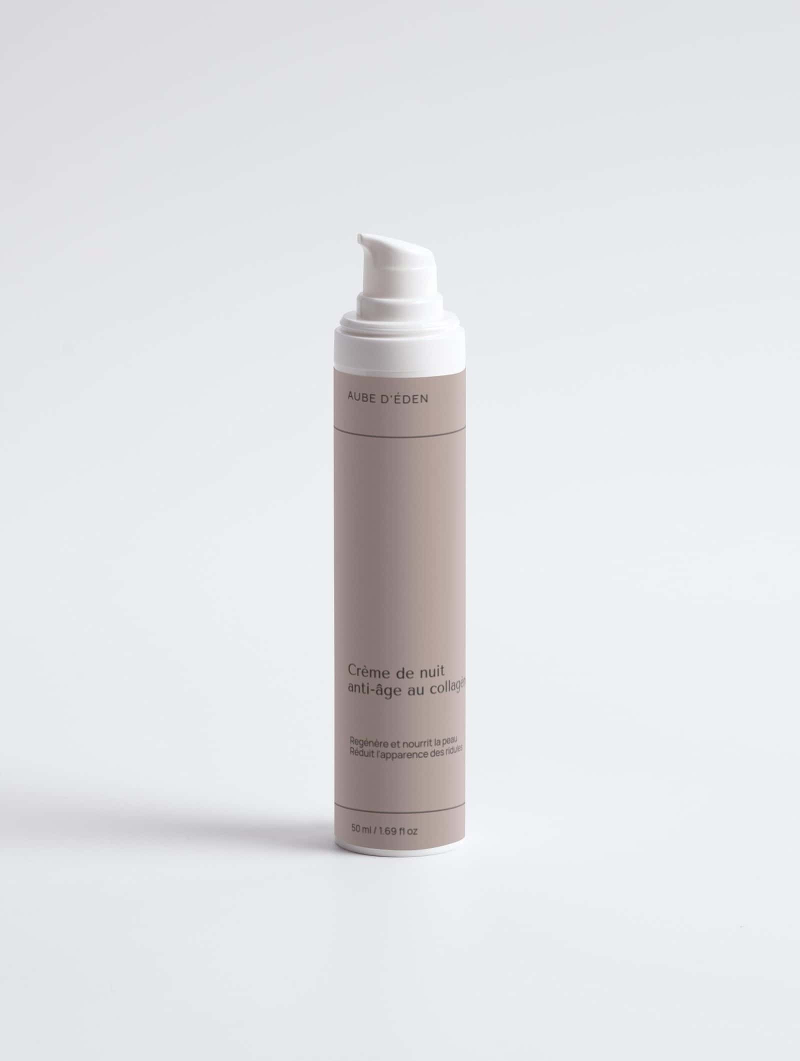 Crème de nuit anti-âge au collagène d'Aube d'Éden