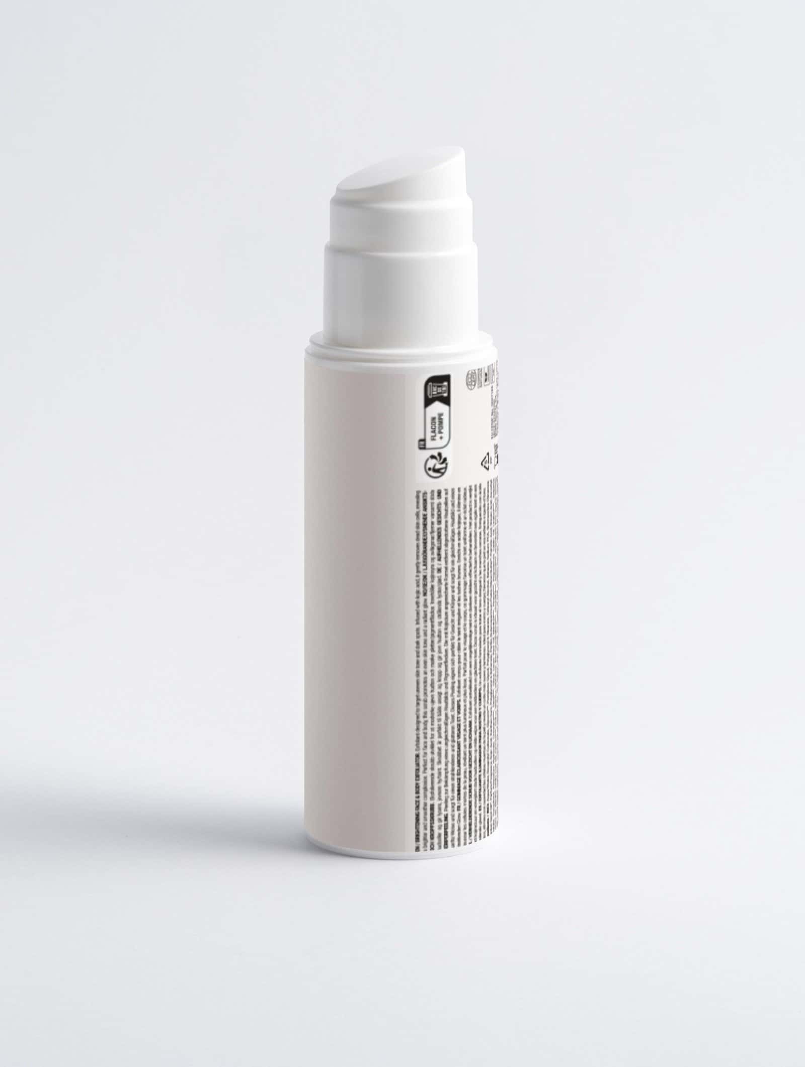 Brightening exfoliant bottle