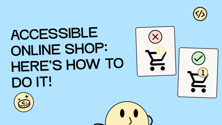 Accessible online shop: Two shopping cart icons. One with contrast problems and one without.