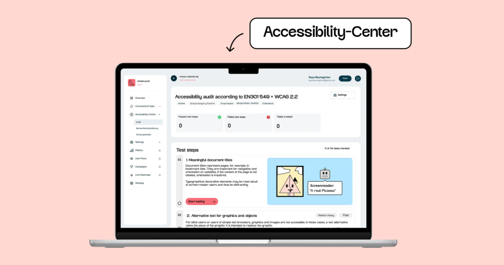 Screenshot from our Accessibility Center.