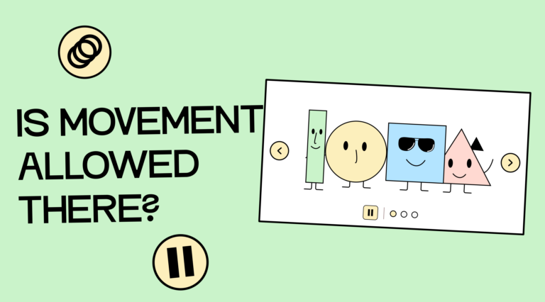 Is movement allowed here? An illustration of a slider with a stop button.