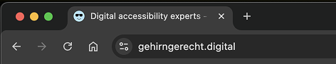 The browser displays a tab. The homepage of Gehirngerecht Digital.