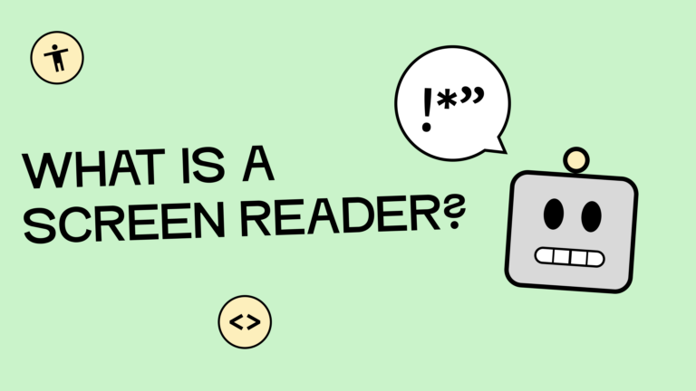Illustration of a robot as an analogy for a screen reader.
