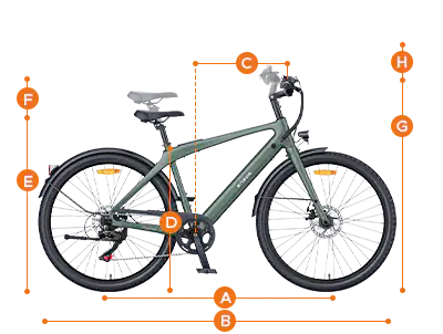 Rower elektryczny ENGWE MAPFOUR N1 AIR wymiary