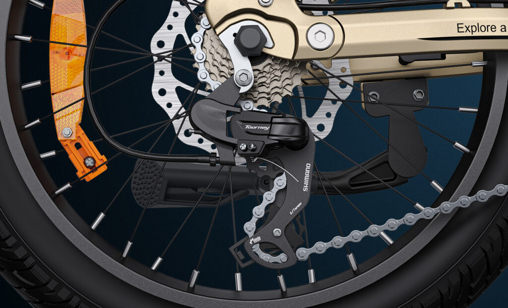 Engwe L20 3.0 PRO przerzutki shimano