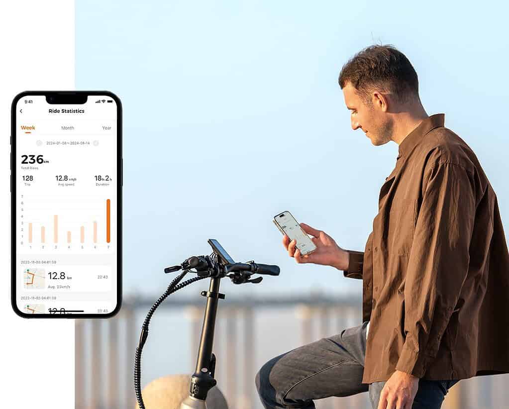 Rower elektryczny Engwe L20 3.0 BOOST aplikacja mobilna