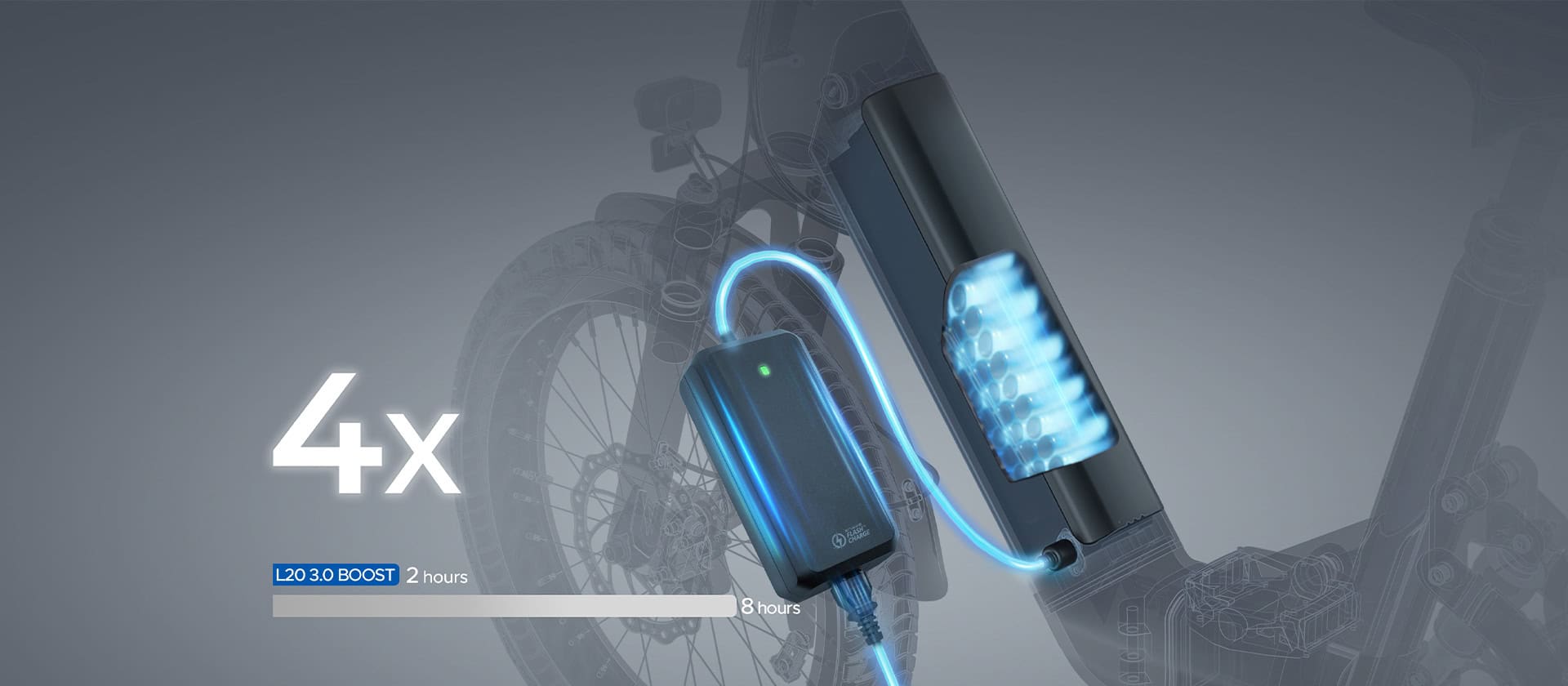 Rower elektryczny Engwe L20 3.0 BOOST bateria