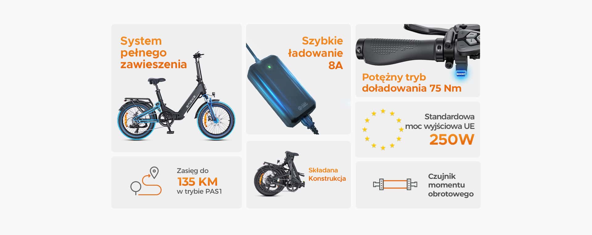 Rower elektryczny Engwe L20 3.0 BOOST cechy