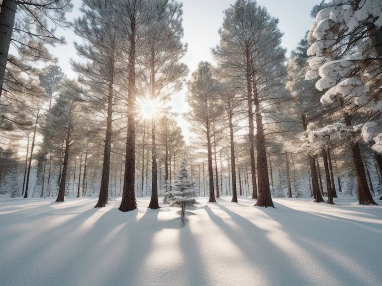 forest in the snow