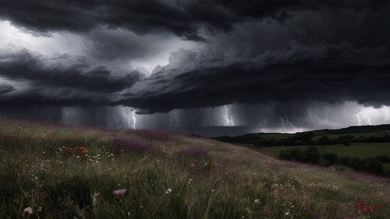 thunders and sky