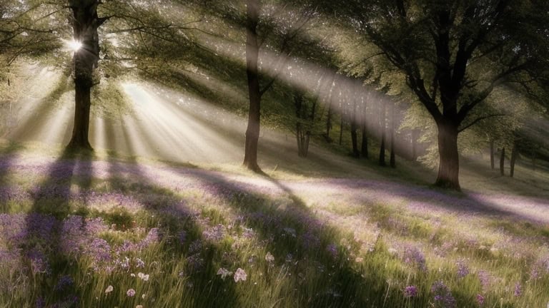 sunrise in the forest