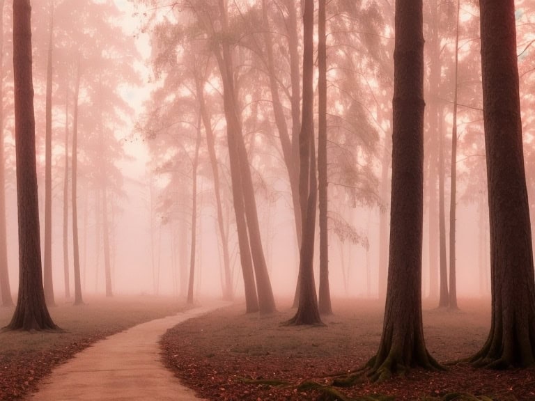 path in the calm hood