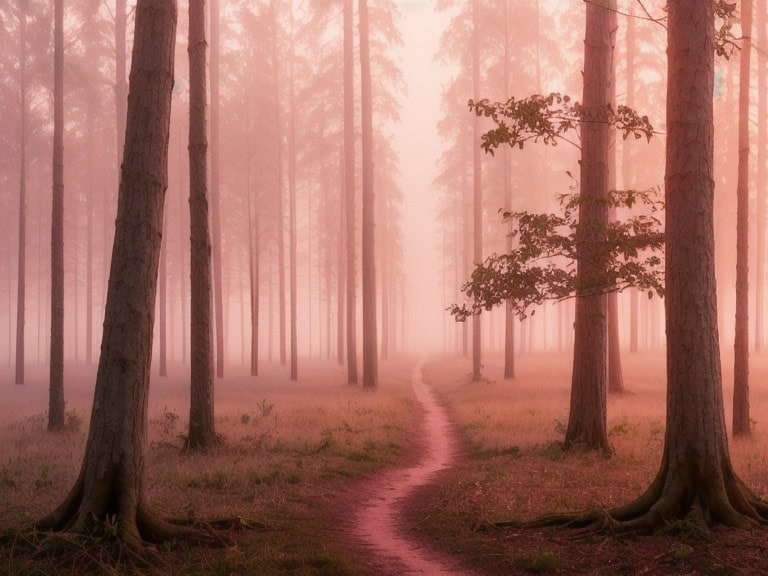 forest at dusk