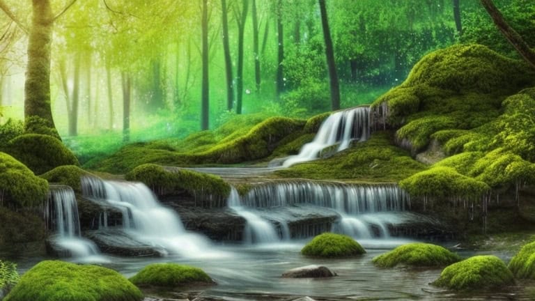 forest waterfall