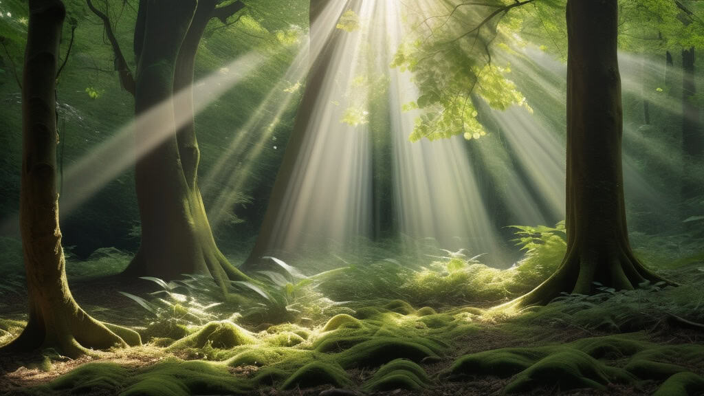 sunrise in the forest