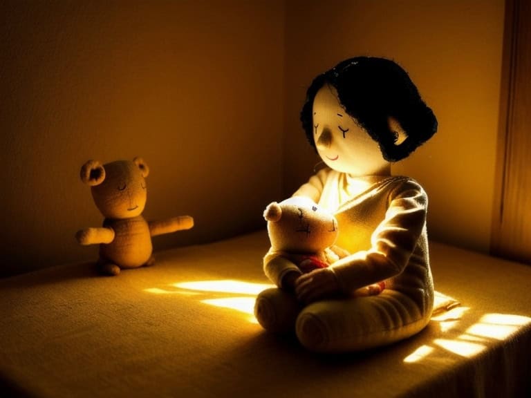 puppet in the dark night