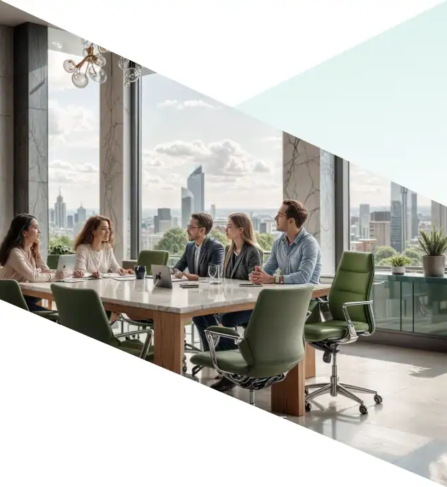 Business team meeting in a modern Riyadh office