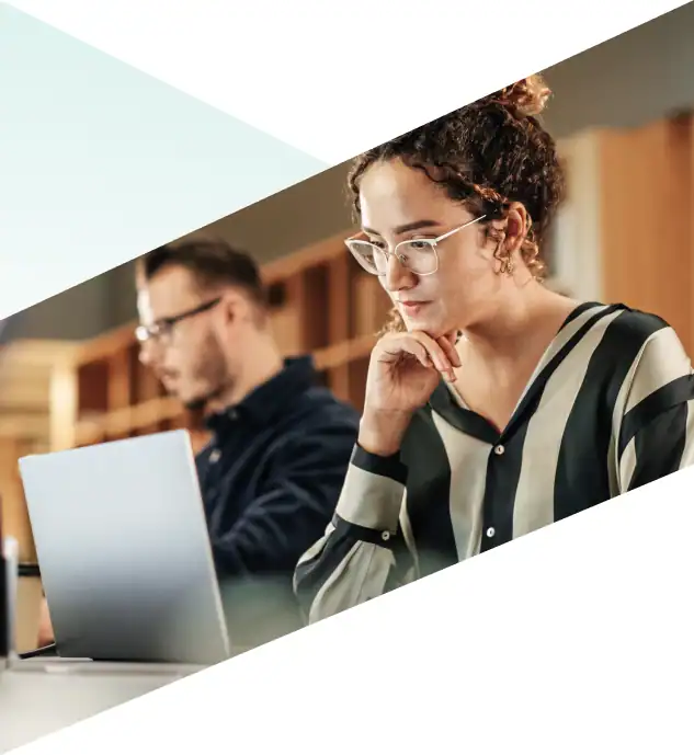 Professionals working in a coworking space