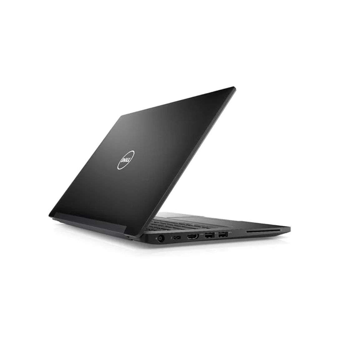 Left side view of Dell Latitude 7470 showing lid, keyboard, and logo
