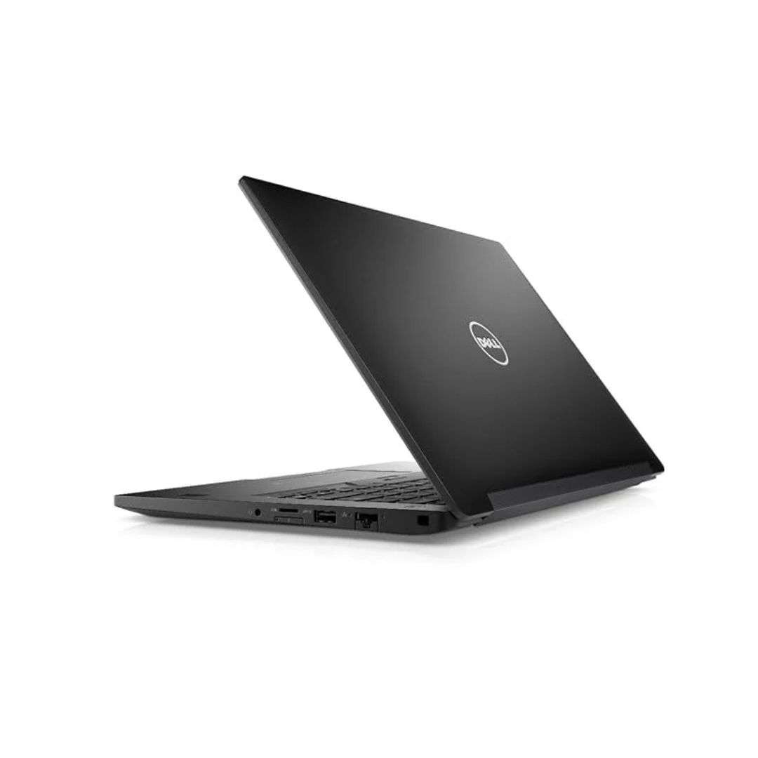 Right side view of Dell Latitude 7470 with lid, keyboard, and logo visible