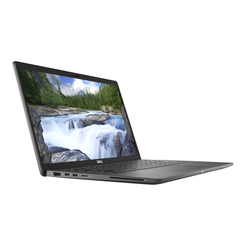 Dell Latitude 7410 Left Side Angle View with Display, Keyboard, and Ports Dell Latitude 7410 refurbished laptop left side angle showing display, keyboard, and ports