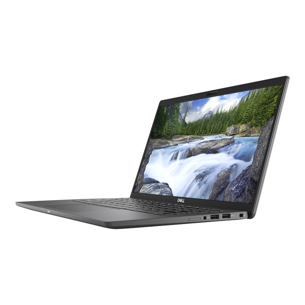 Dell Latitude 7410 Right Side Angle View with Display, Keyboard, and Ports Dell Latitude 7410 refurbished laptop right side angle showing display, keyboard, and ports