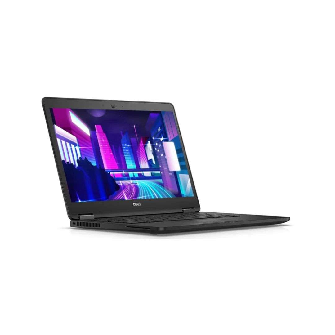 Left side view of Dell Latitude 7470 with screen visible, showing ports and slim profile