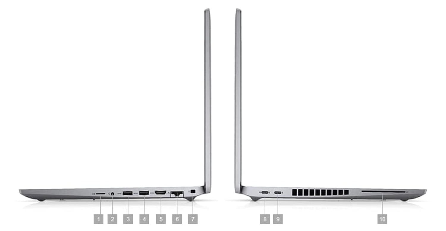 Dell Latitude 5520 i7 11th Gen Refurbished Laptop – Both Sides View with Visible Ports