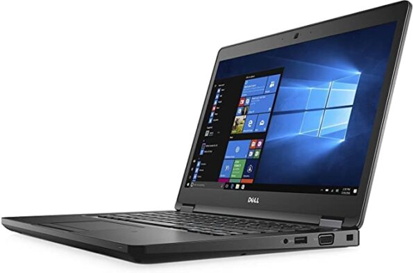Right side angle view of DELL Latitude 5480 refurbished laptop with visible ports