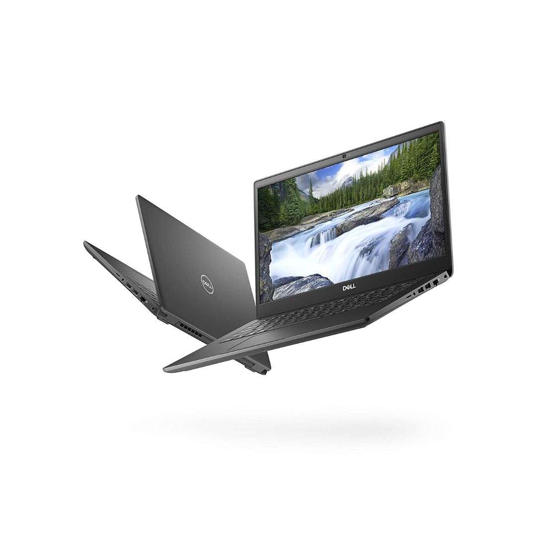DELL 3410 i3-10th Gen Refurbished – Front and Top View Front and top view of DELL 3410 i3-10th Gen refurbished laptop with display, logo, and keyboard visible