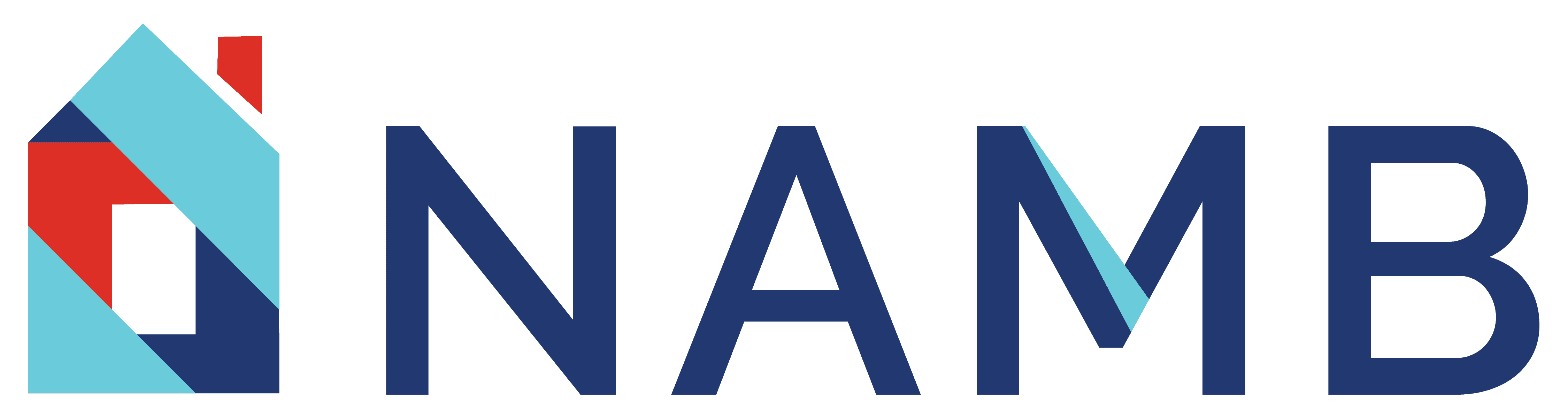NAMB logo featuring a stylized house icon with various shades of blue and red next to the acronym "NAMB" in bold blue letters.