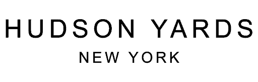 Logo of Hudson Yards, New York, with the text "HUDSON YARDS" in uppercase above "NEW YORK.
