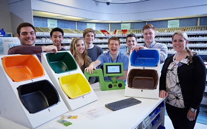 Project Search interns in the Christiana Hospital Pharmacy. Photo courtesy Christiana Care Health System.