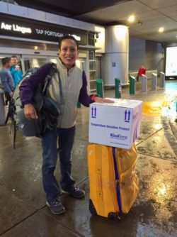 Lisa Fortuna with medicine