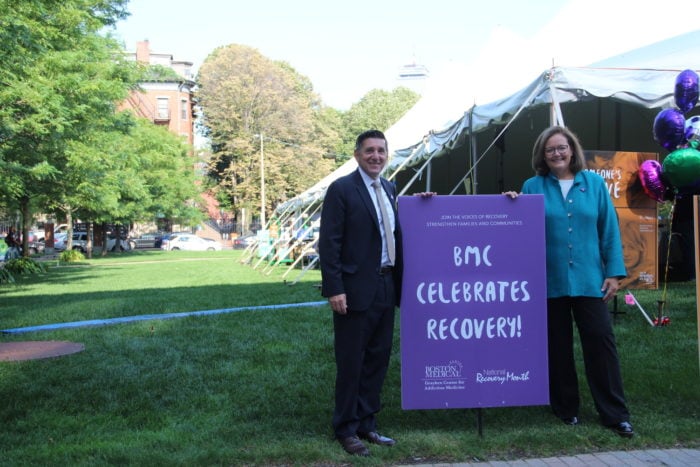 Michael Botticelli and Kate Walsh at recovery month event