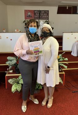 Tarnesa Martin presents about healthy lifestyles at Galilean Baptist Church