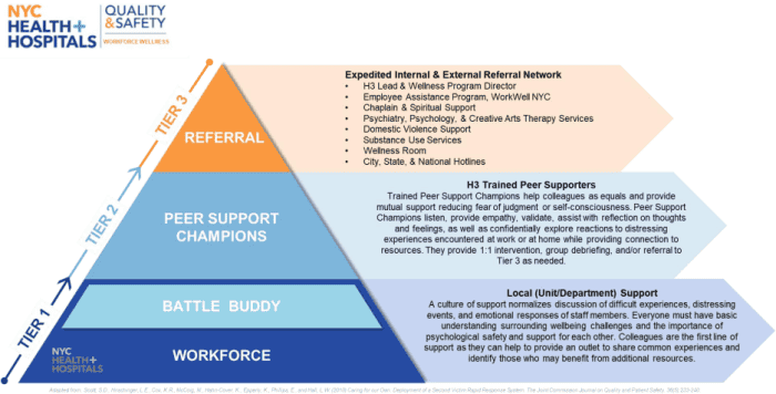 The Helping Healers Heal three-tier system.