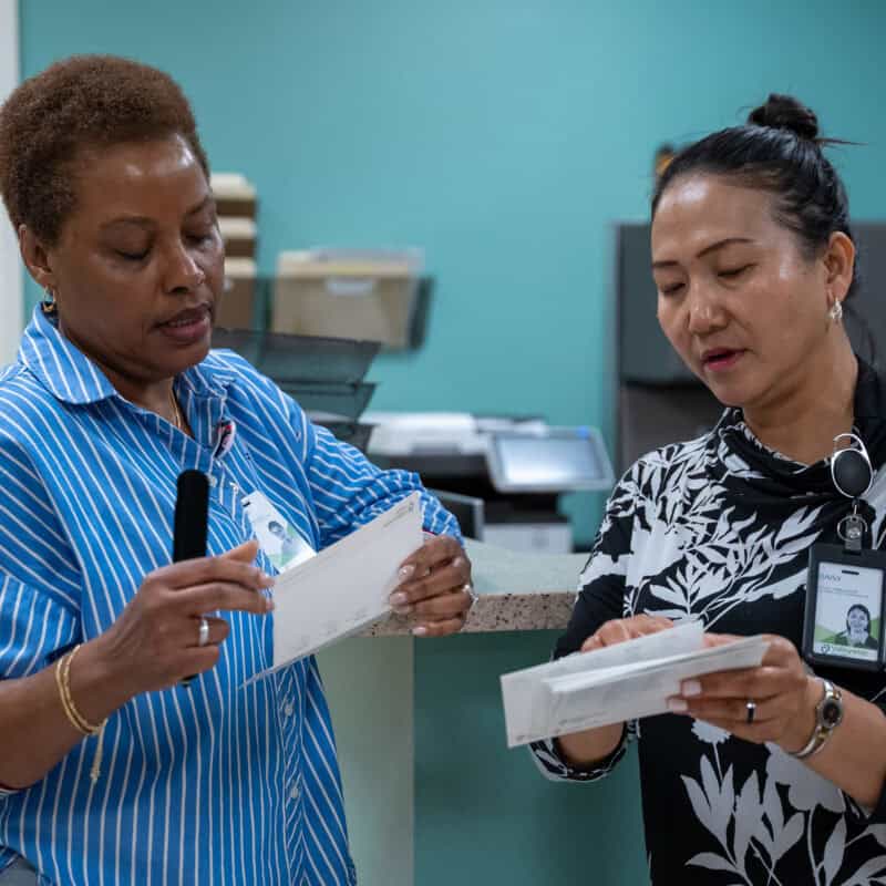 Cultural health navigators at Valleywise Health interacting